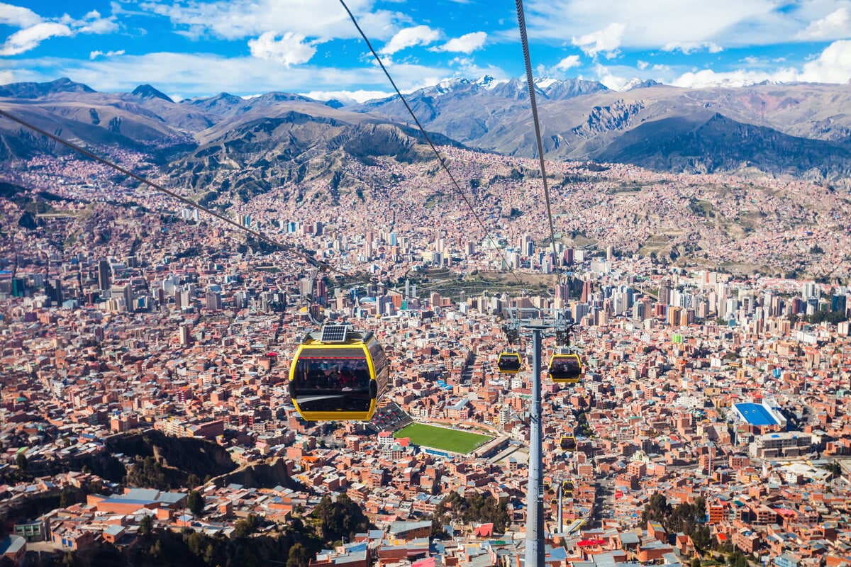 Cable Car Views In La Paz, Bolivia