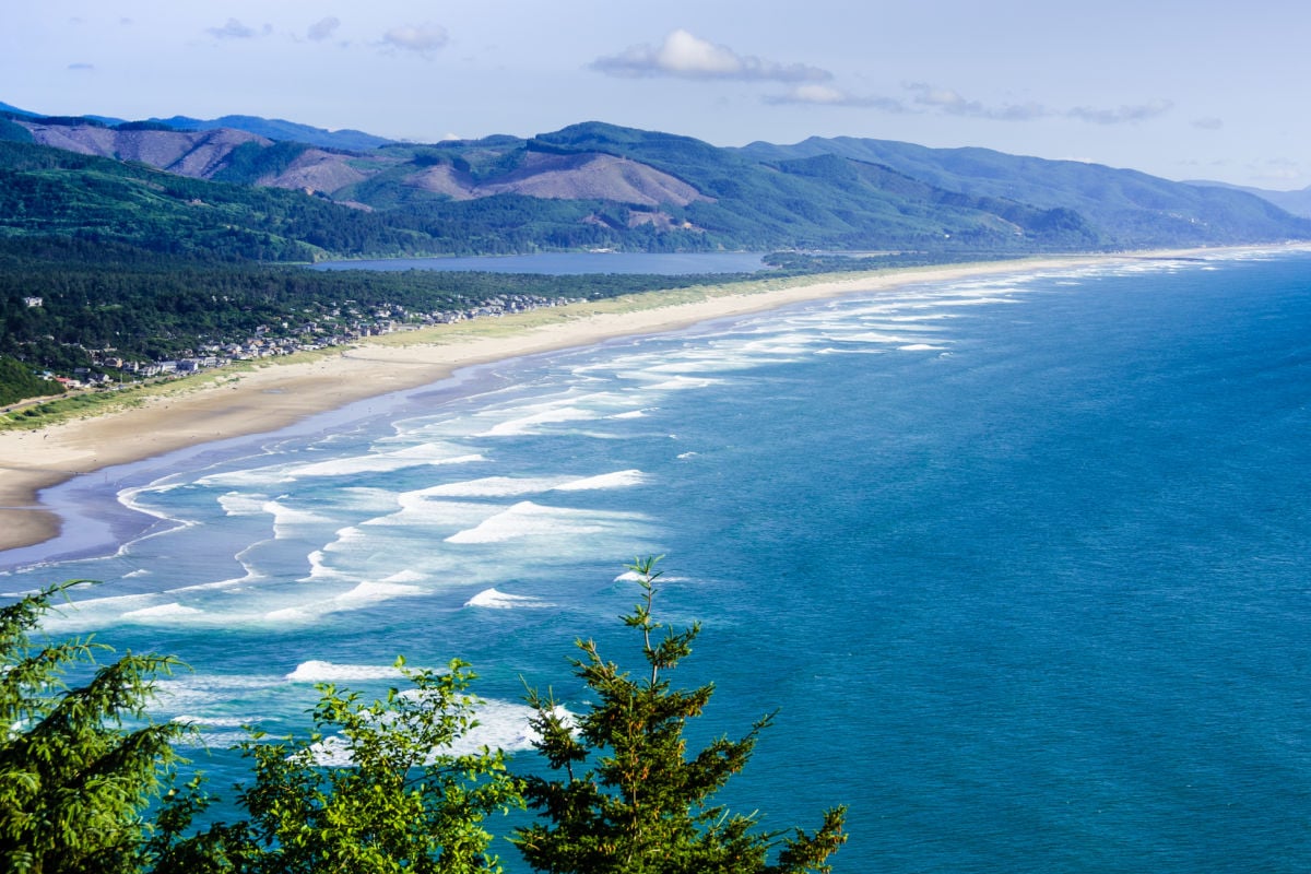 Sweeping views of Rockaway Beach, Oregon